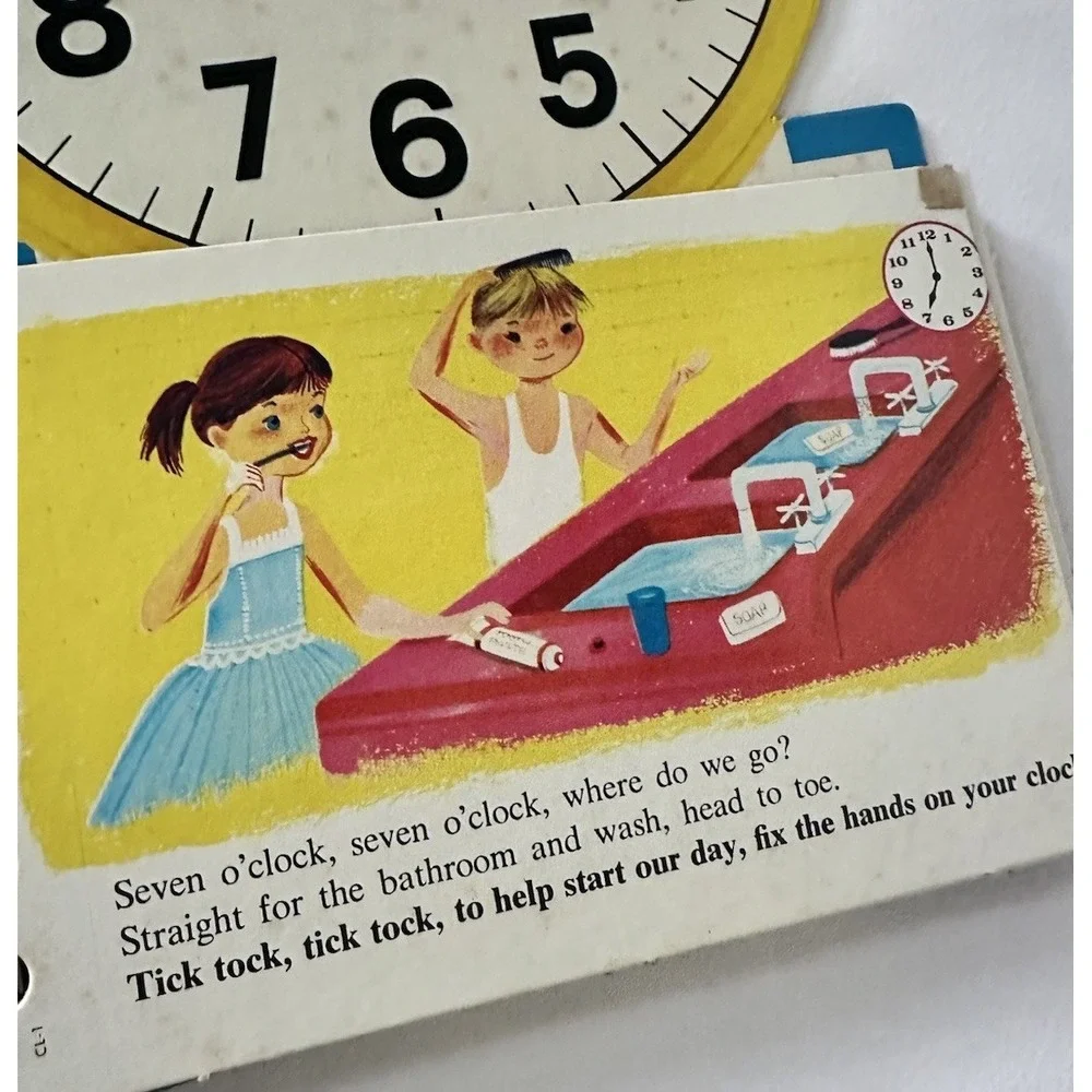 Vintage The Clock Book A Golden Play And Learn Interactive Book Birds 1980